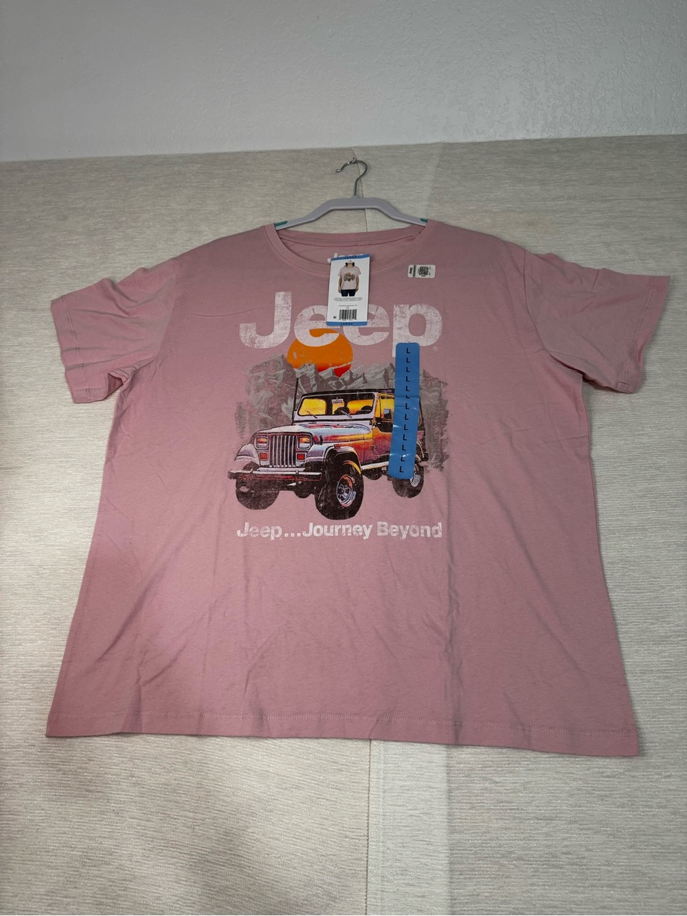 Jeep Pink Tee with Sunset Jeep Graphic